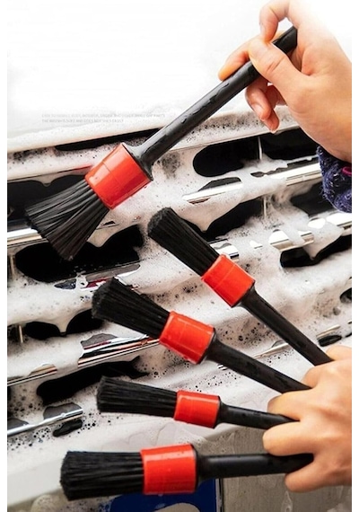 Detail Dash Brush Araç Dip Köşe Temizlik 5'li Fırça Seti İç Ve Dış Temizleme Fırçaları