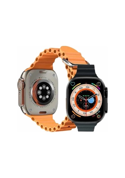Mey İthalat Ultra Akıllı Saat 49 Mm Çift Kordonlu Arama Cevaplama Bluetooth Bağlantılı