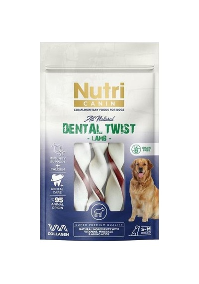 Nutri Canin Rawhide Kuzu Eti Sargılı Kemik Köpek Ödülü 80 Gr