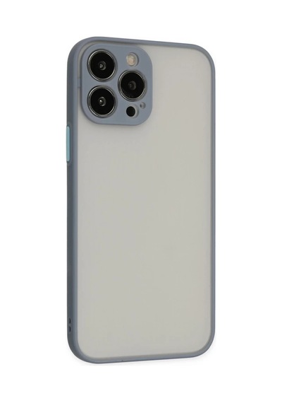 Bşkvirgo İphone 14 Pro Uyumlu Kılıf Montreal Silikon Kapak - Gri Bsk2026