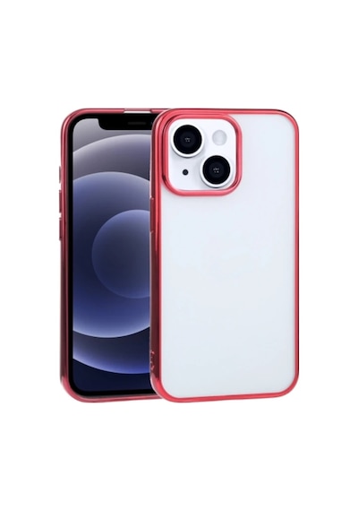 İphone 13 6.1inç Lazer Kaplama Renkli Kenar Şeffaf Kılıf- 5775 Mh-hs6131-0908