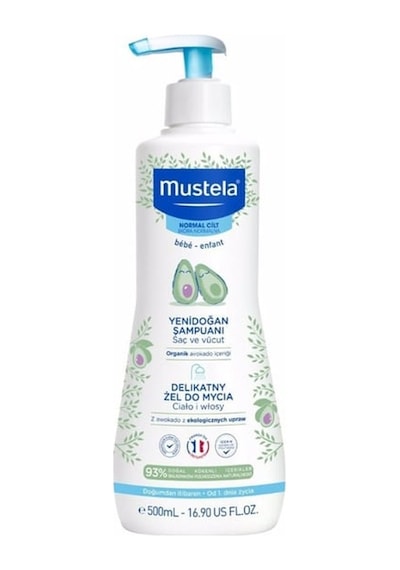Mustela Gentle Cleansing Gel Yenidoğan Şampuanı 500 Ml Acı Badem