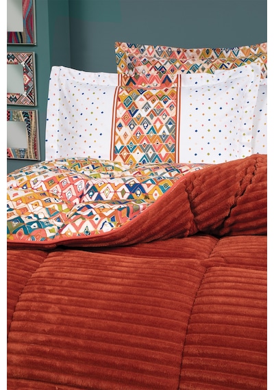 Yataş Bedding Diamond Çift Kişilik Triola Set Turuncu