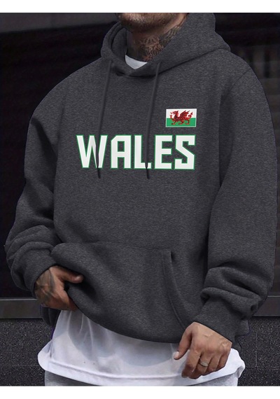 Startmore Startmoregaller Mektubu Ve Bayrak Baskılı Giysiler Erkek Sonbahar Günlük Sweatshirt 12 Renk Basit Soka Antrasit