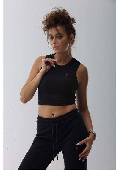 Playsportswear Kaşkorse Siyah Fitilli Bra Siyah