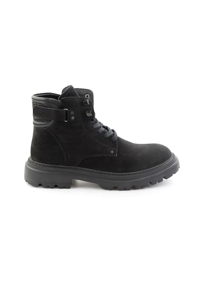 Siyah Nubuk Hakiki Deri Erkek Bot & Bootie E02396025701