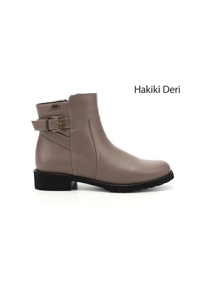 Gönderi(R) Gönderi R Kadın Vizon Floter Fermuarlı Kauçuk Taban Hakiki Deri Bot Dkzb61346460 Vizon