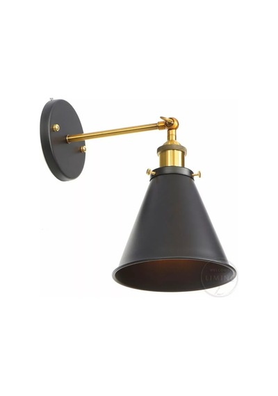 Dylight Retro Rustik Metal Dekoratif Mafsallı Duvar Aplik-dy00137 Siyah