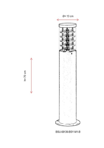 Avonni Bsu-68138-bsy-m1-b Siyah Elektrostatik Toz Boyalı Dış Mekan Aydınlatma, E27, Aluminyum, Polikarbon, 13 Cm Sku: Smgstk2f49537944