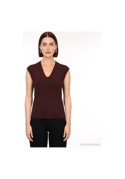 Yargıcı Regular V Yaka Yelek 26kkyl6009v 003 Kahverengi