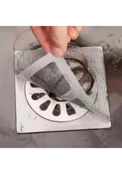 10 Adet Yapışkanlı Gider Süzgeci - 10x10 Cm 0.2mm Kenar Kalınlığı