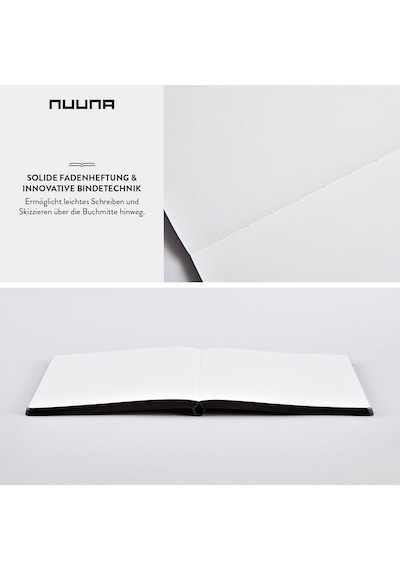 Not Defteri A5+ Nightflight L Light Berlin Gümüş Noktalı 3,5 Mm Nokta Bölmeli 176 Numaralı Sayfa 120 G Premium Kağıt Deri Siyah Sürdürülebilir Üretim