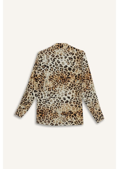 DeFacto Regular Fit Leopar Desenli Uzun Kollu Gömlek I8266AZ25SPBG362