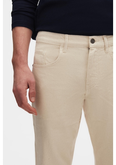 D's Damat Ds Damat Comfort Fit Ekru Düz Jean Kot Beş Cepli Yıkamalı Denim Pantolon 3hcj3ort00103 E01
