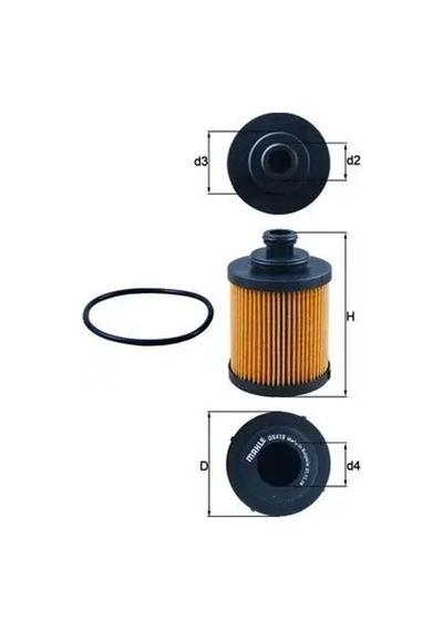 Fiat Albea Yag Filtresi 1.3 Multijet 2004-2012 Mahle Ox418d