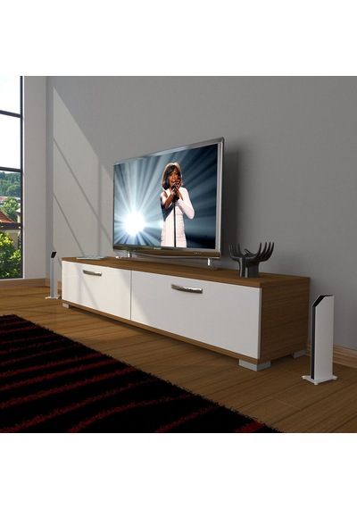 Decoraktiv Eko 140 Mdf Std Tv Ünitesi Tv Sehpası - Ceviz - Beyaz Ceviz - Beyaz