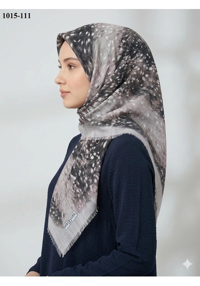 Dolce Cotton Dolce Cool Desenli Flamlı Pamuk Eşarp 1015-111 Çok Renkli