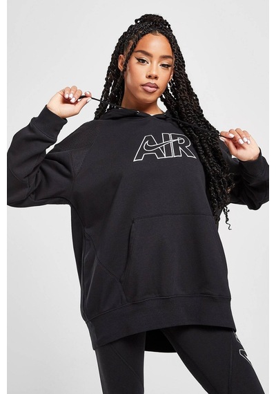 Nike Air Oversize Hoodie Kapüşonlu Kadın Oversize Bol Kesim Sweatshirt Siyah