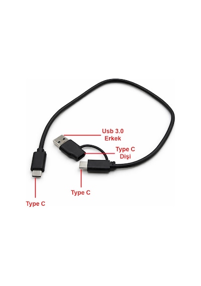 Type C Usb 3.0 Harici Harddisk Hdd Kablosu 2in1 Type C Harddisk Kablosu