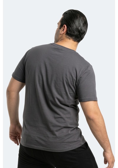 Slazenger Rosalva Jmb Erkek Büyük Beden Koyu Gri Tişört
