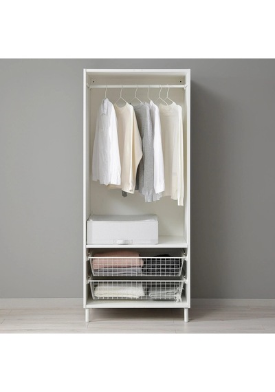 Ikea Beyaz Ferah Kapaklı Gardırop 80x57x191 Cm
