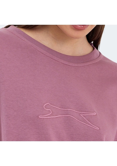 Slazenger VIKENTI SW Oversize Kadın Cepli Oversıze Gül Sweatshirt