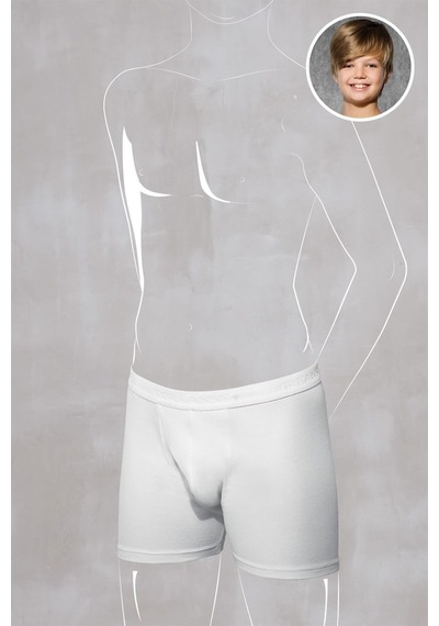 Doreanse Erkek Çocuk Beyaz Modal Normal Paça Boxer 550 (389429042)