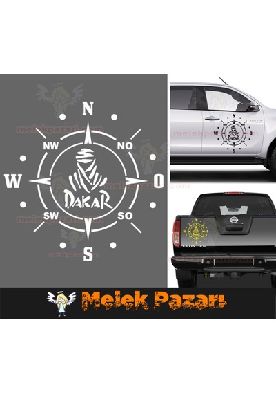 Dakar Pusula Off Road Oto Sticker, Jeep Sticker