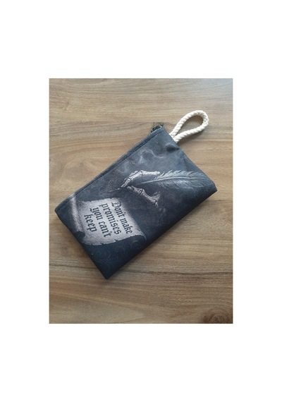 Owl Bag Dont Make Promises Desenli Tasarım Cüzdan Kalemlik Çanta Düzenleyici Diğer