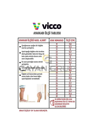 Vicco Vater 346.b26y.108 Anatomik Taban Erkek Çocuk Işıklı Spor Ayakkabı Kot 22-25