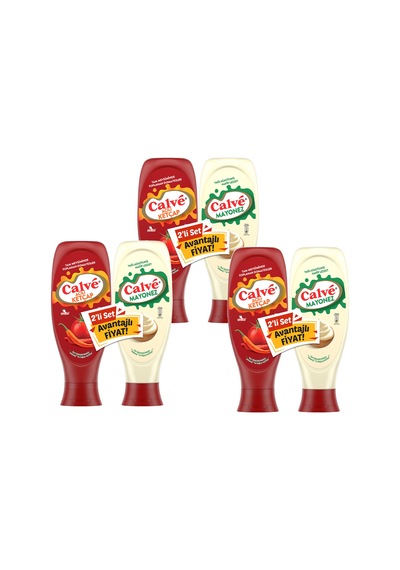 Acılı Ketçap 610 G Mayonez Yağı Azaltılmış 540 G 2'li Set X3 Adet