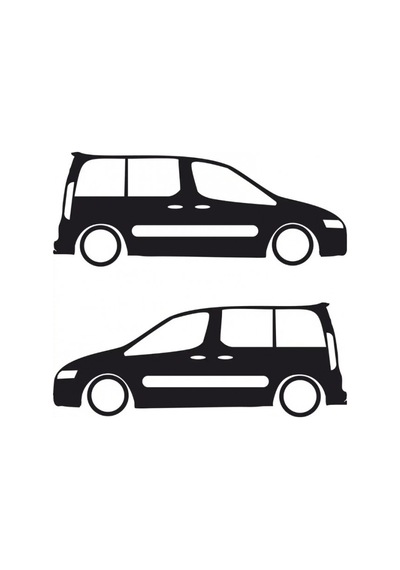 Peugeot Partner Tepe Arka Kelebek Cam Sticker