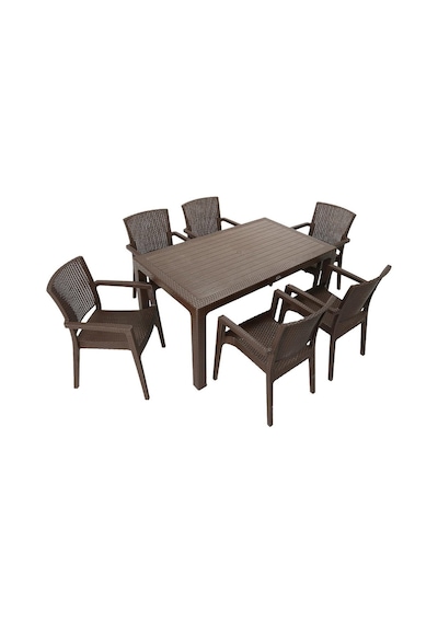 Depootoptan Mandella Elit Rattan 90 x 150 CM Zeus Koltuk Masa Takımı Kahverengi Depootoptan Mandella Elit Rattan 90 x 150 CM Zeus Koltuk Masa Takımı Kahverengi