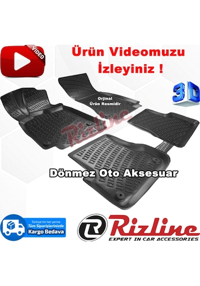 Audi A6 3D Paspas Havuzlu Siyah 2015-2019 Arası Rizline