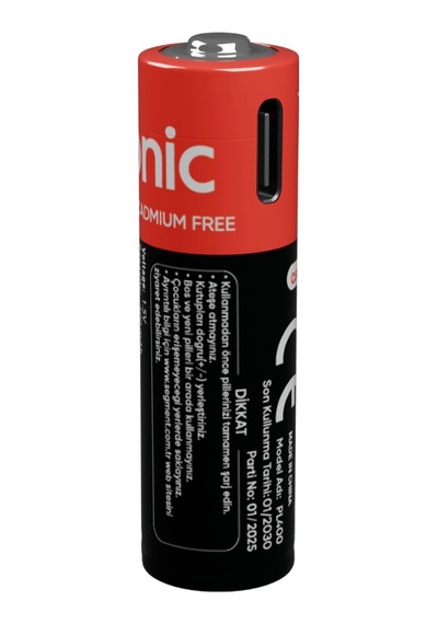 Asonıc Pl400 Aaa Şarjlı Pil 1.5volt 400mah/750mwh Type-c İle Kolay Şarj 2 Li Paket Usb To Type-c K