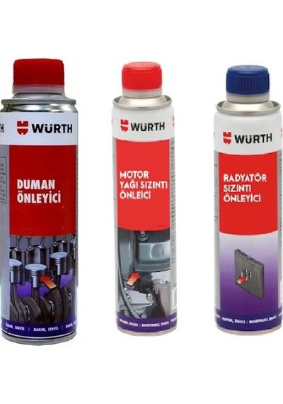 Würth Duman Önleyici + Yağ Sızıntı Önleciyi + Radyatör Sızıntı Ön
