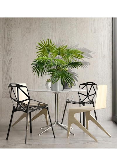 Yapay Çiçek Yelpaze Palmiye 8 Dal 50x40Cm Salon Çiçeği Metal Mat (553235780)