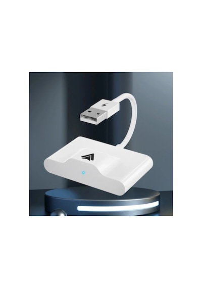 Usb + Type-c Android Kablosuz Carplay Adaptör Çevirici Siyah