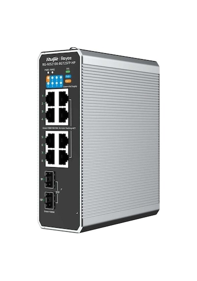 Ruijie Rg-nıs2100-8gt2sfp-hp 8 Port Gigabit Poe + 2 Port Sfp Endüstriyel Yönetilebilir Switch-128535