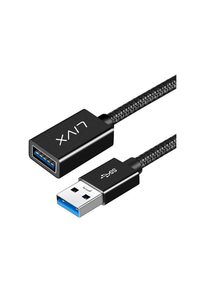 Rope 5gbps Hızlı Veri Aktarımı Usb 3.0 Erkek Dişi Uzatma Kablosu Halat Örgülü 3 Metre
