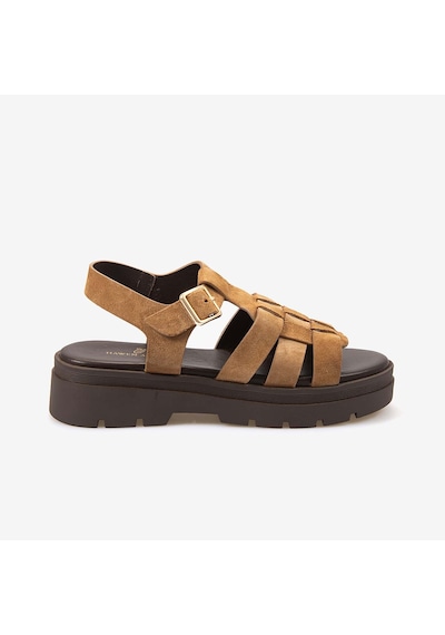 Hawen Angels Kadın Sandalet 371-34 Sigaro Süet