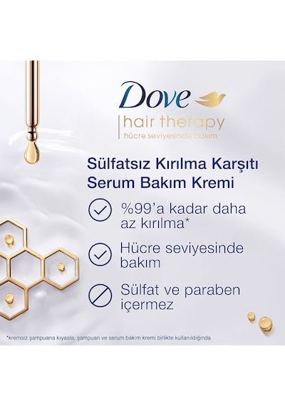 Dove Hair Therapy Breakage Remedy Sülfatsız Saç Kremi 170 ML