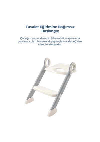 Babyjem Basamaklı Katlanır Klozet Adaptörü Kum Beji