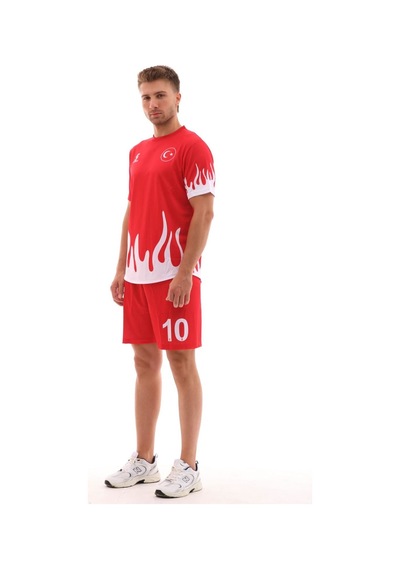 Sportech R0121 Alevli Türkiye Forma Takımı Tek Kelime İsim Yazılır Kırmızı