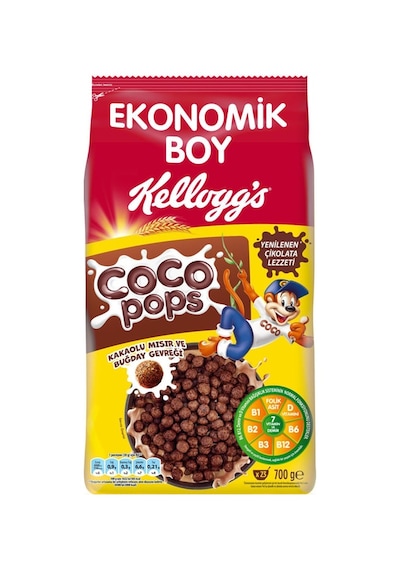 Kellogg's Coco Pops Çikolatalı Buğday Ve Mısır Gevreği 700 Gr, Lif,demir Ve 6 Vitamin İçerir 6'li P