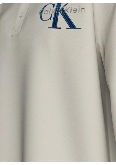 Calvin Klein Ls Chunky Pıque Rlxd Beyaz Regular Fit Erkek Sweatshirt