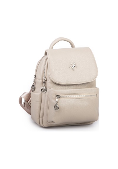 Nas Bag Kadın Sırt Çantası Çift Gözlü Spor Çanta 23x26x14 Cm Kum Victoria