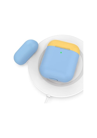Ayrex Airpods 1 2 Nesil Uyumlu Silikon Kılıf Mat Yumuşak Doku, Darbe Emici, Kaymaz Yüzey, Kablosuz Şarj Deste