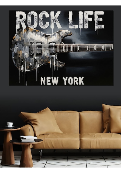 Rock Hayat New York Dekoratif Kanvas - Mdf Ahşap Tablo