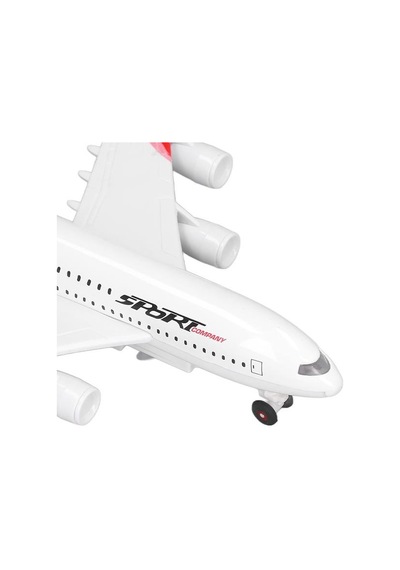 Ctoys Çek Bırak Metal Yolcu Uçağı Işıklı Sesli Kırmızı A3806a